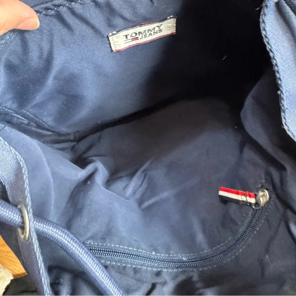 Tommy Hilfiger Navy and Neon Green‎ Backpack